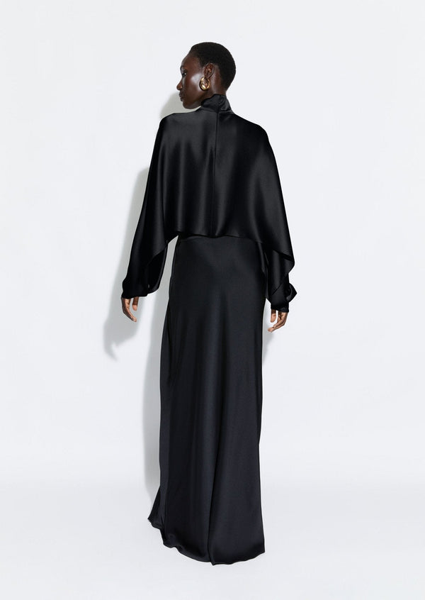 Sally Lapointe Satin Asymmetric Skirt