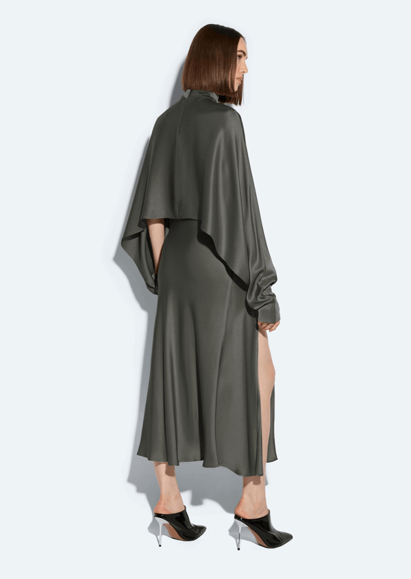 Sally Lapointe Satin Bias Midi Skirt