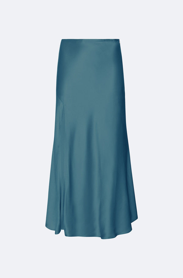 sally lapointe Satin Bias Midi Skirt