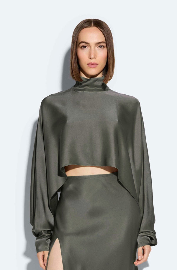 Sally Lapointe Satin Caftan Top