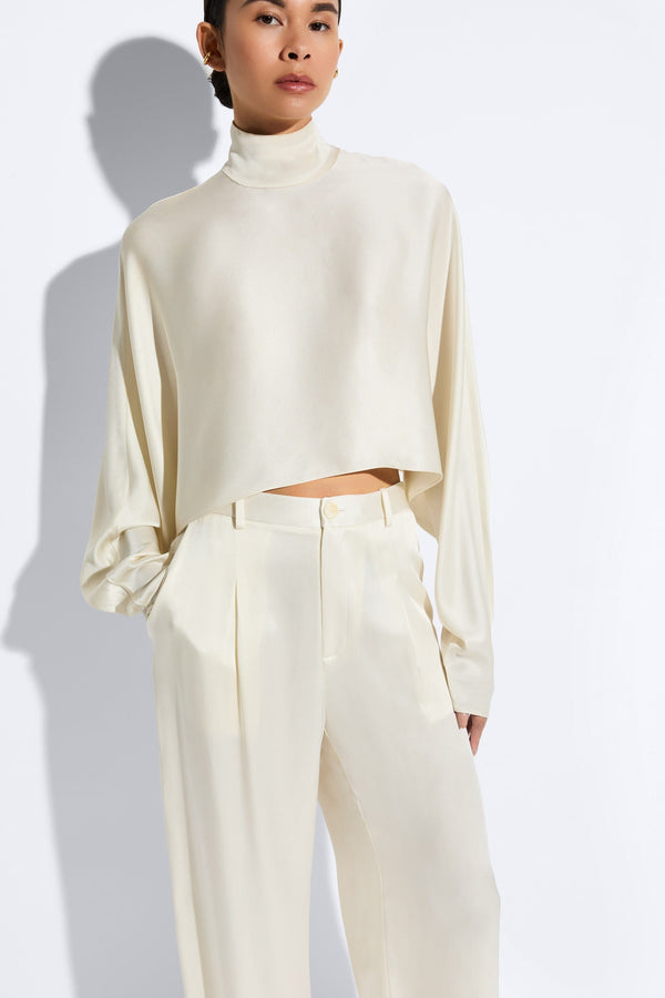 Sally Lapointe Satin Caftan Top