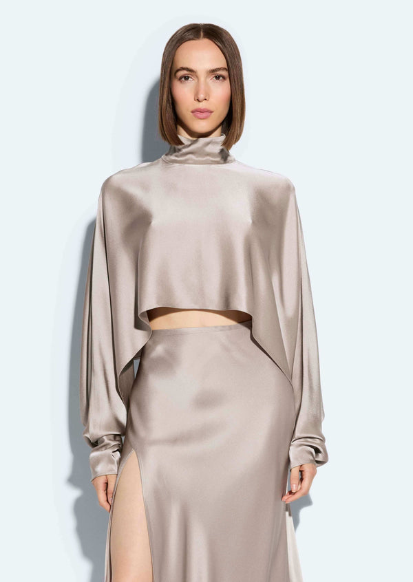 Sally Lapointe Satin Caftan Top