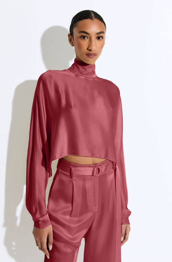 Sally Lapointe Satin Caftan Top