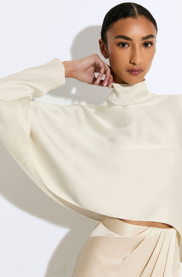 Sally Lapointe Satin Caftan Top