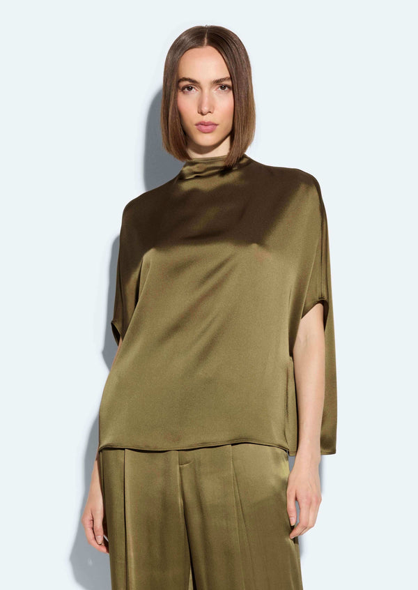 Sally Lapointe Satin Cape Tee