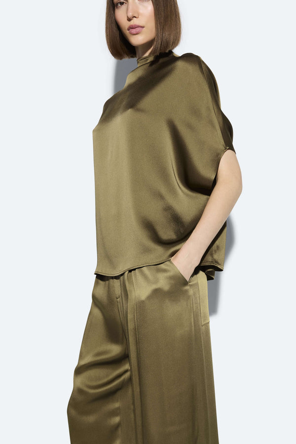 Sally Lapointe Satin Cape Tee