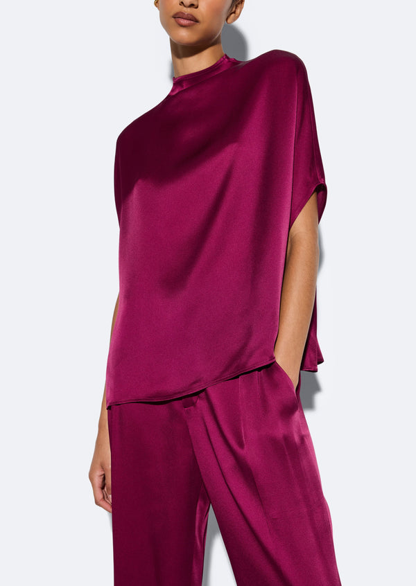 Sally Lapointe Satin Cape Tee