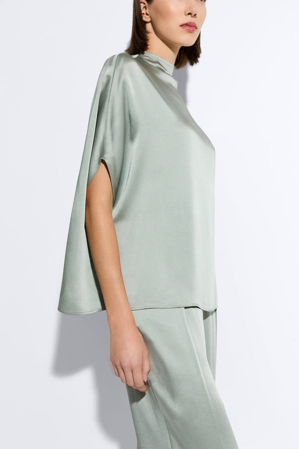 Sally Lapointe Satin Cape Tee