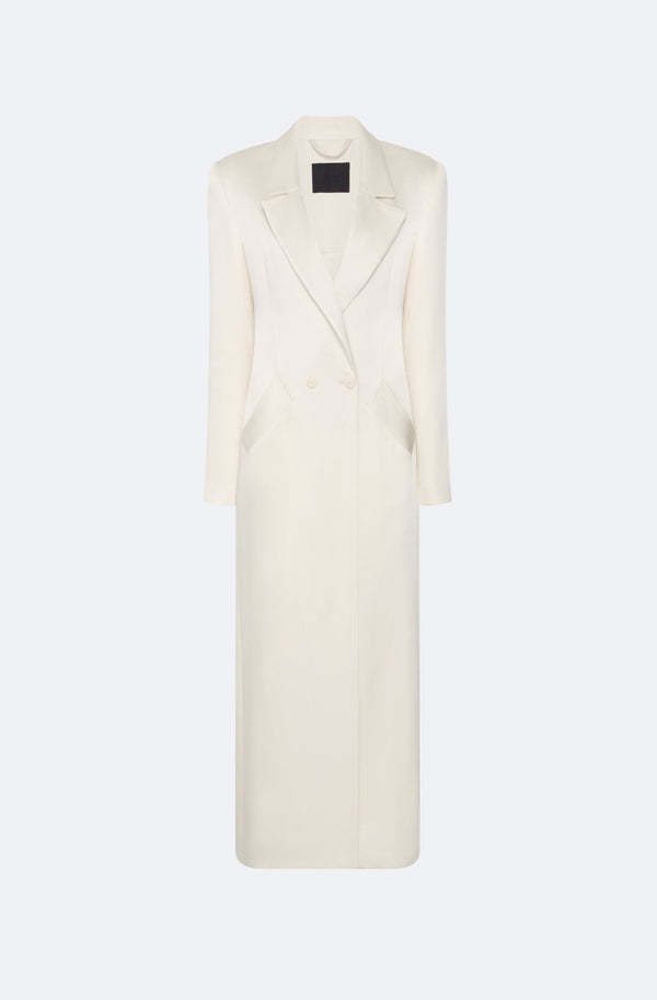 Sally Lapointe Satin Double Breasted Coat