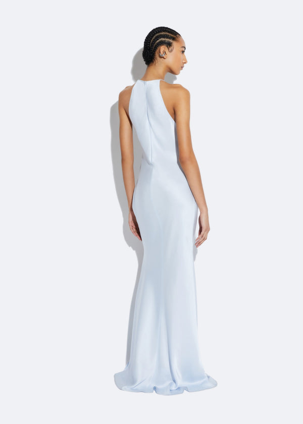 Sally Lapointe Satin Halter Gown