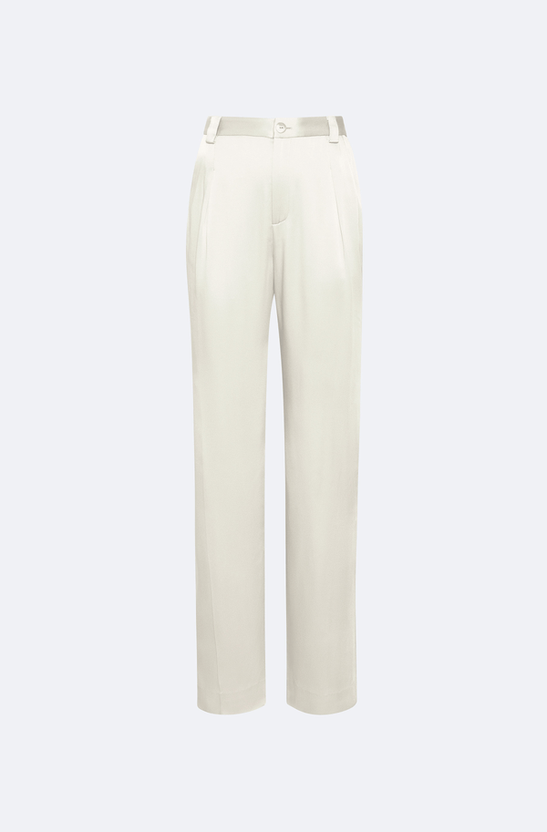 Sally Lapointe Satin Relaxed Pleated Pant