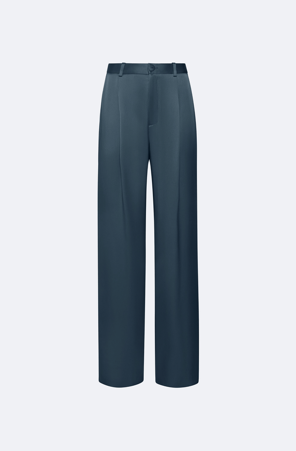 Sally Lapointe Satin Relaxed Pleated Pant
