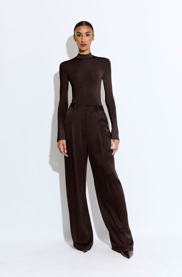 Sally Lapointe Satin Relaxed Pleated Pant