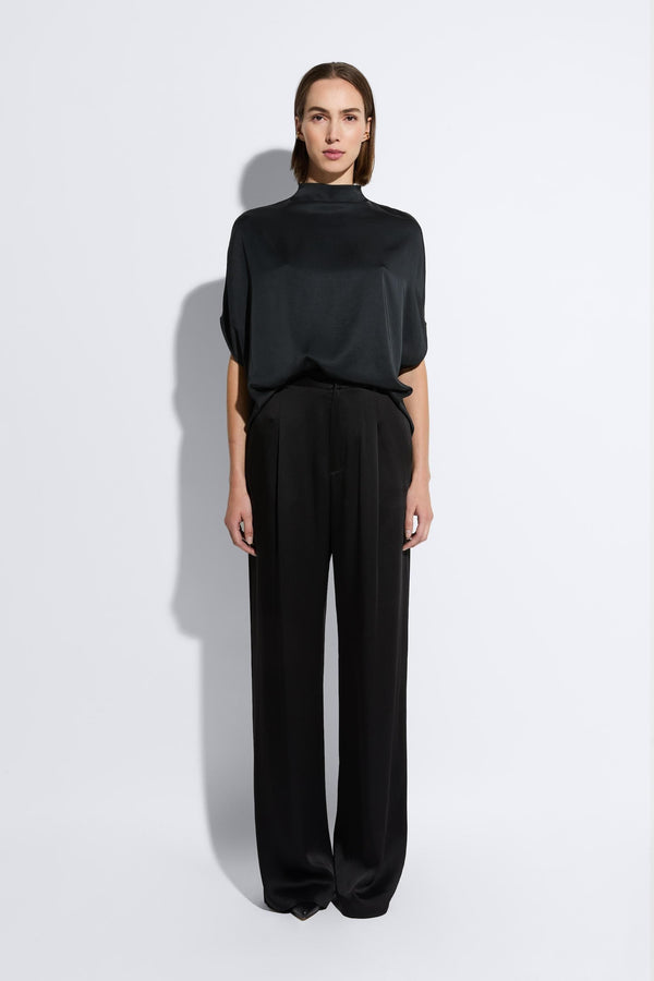 Sally Lapointe Satin Relaxed Pleated Pant