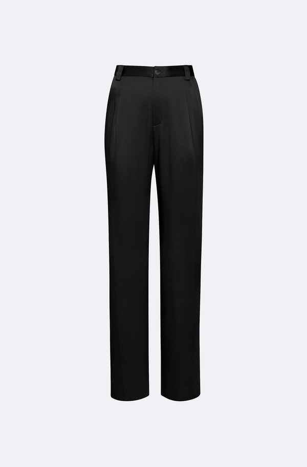 Sally Lapointe Satin Relaxed Pleated Pant