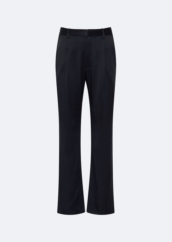 Sally Lapointe Satin Tapered Pleated Pant