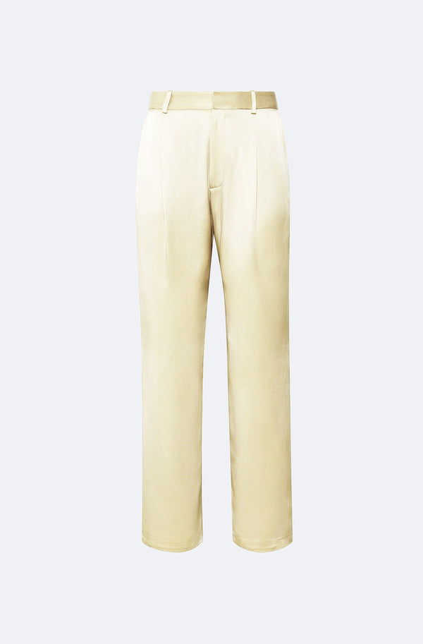 sally lapointe Satin Tapered Pleated Pant