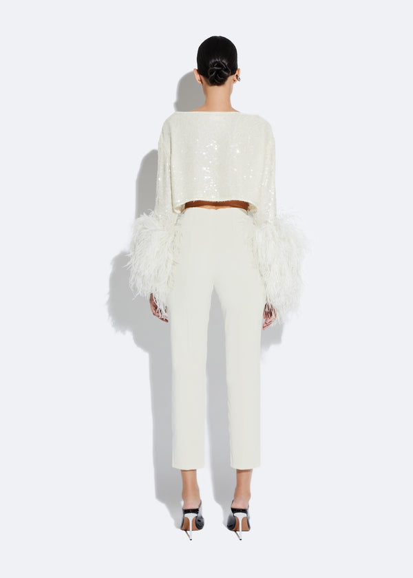 Sally Lapointe Scuba Fitted Cropped Pant