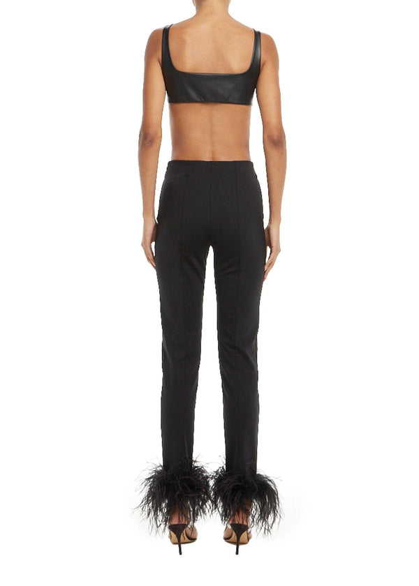 Sally Lapointe Scuba Legging With Feathers