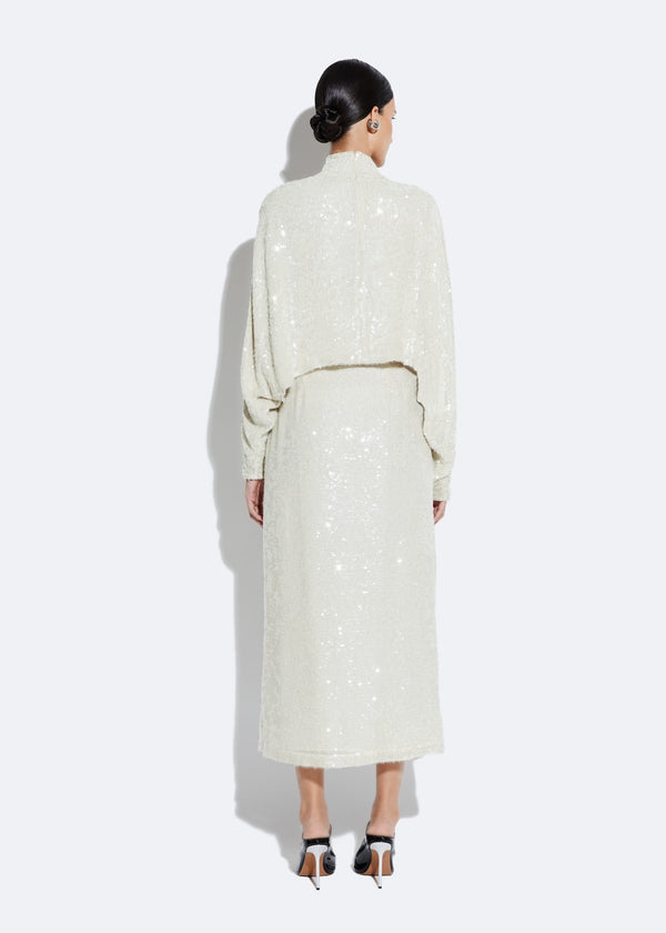 Sally Lapointe Sequin High Waist Skirt