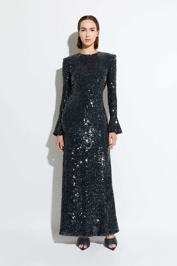Sally Lapointe Sequin Maxi Dress