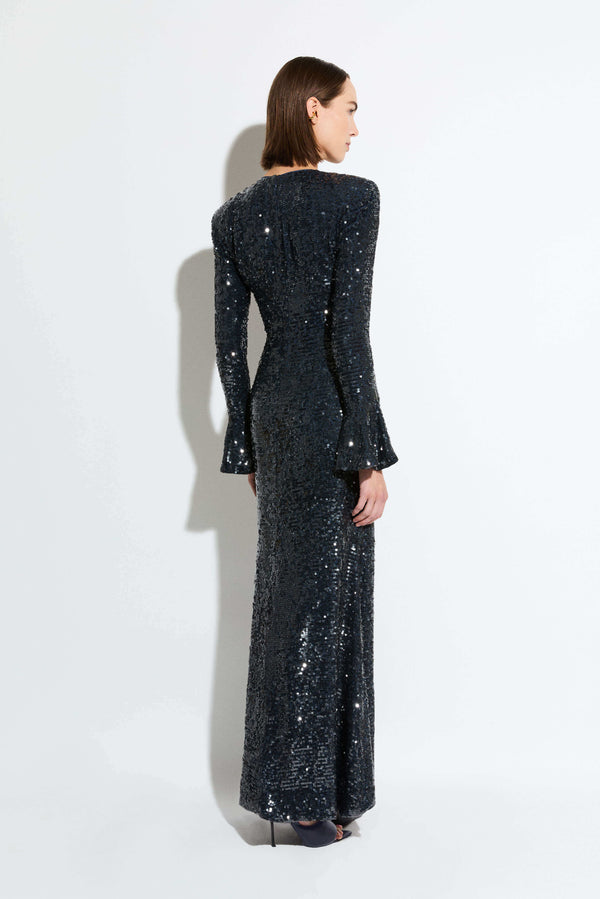 Sally Lapointe Sequin Maxi Dress