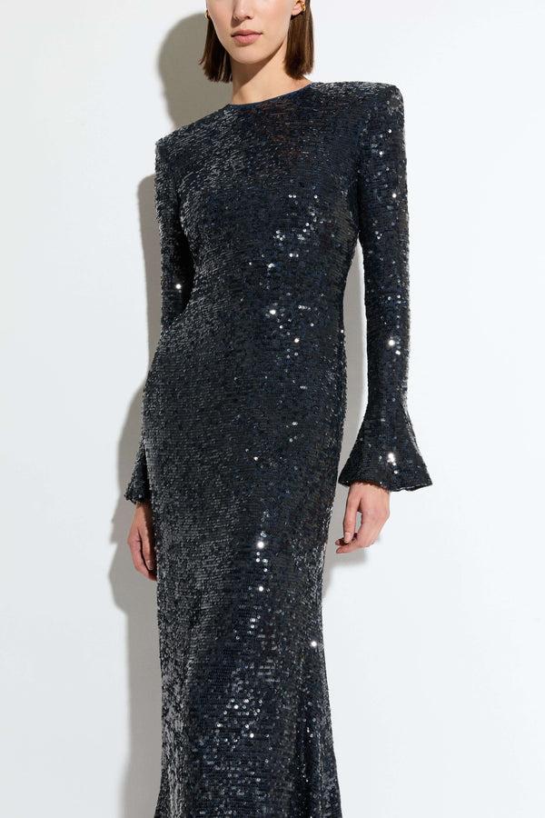 Sally Lapointe Sequin Maxi Dress