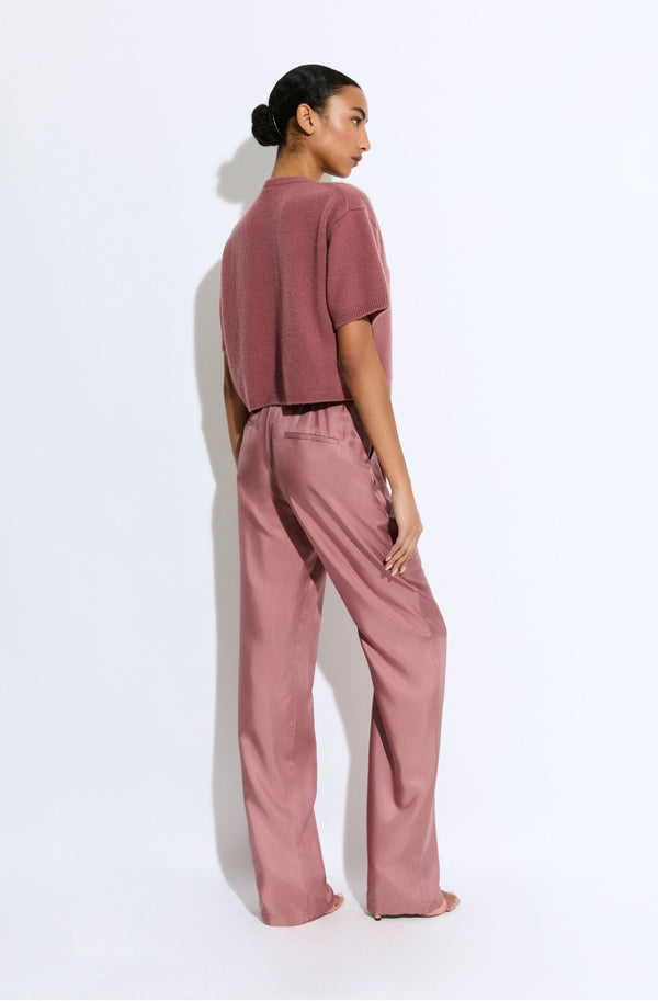 Sally Lapointe Silky Twill Elastic Waist Pant