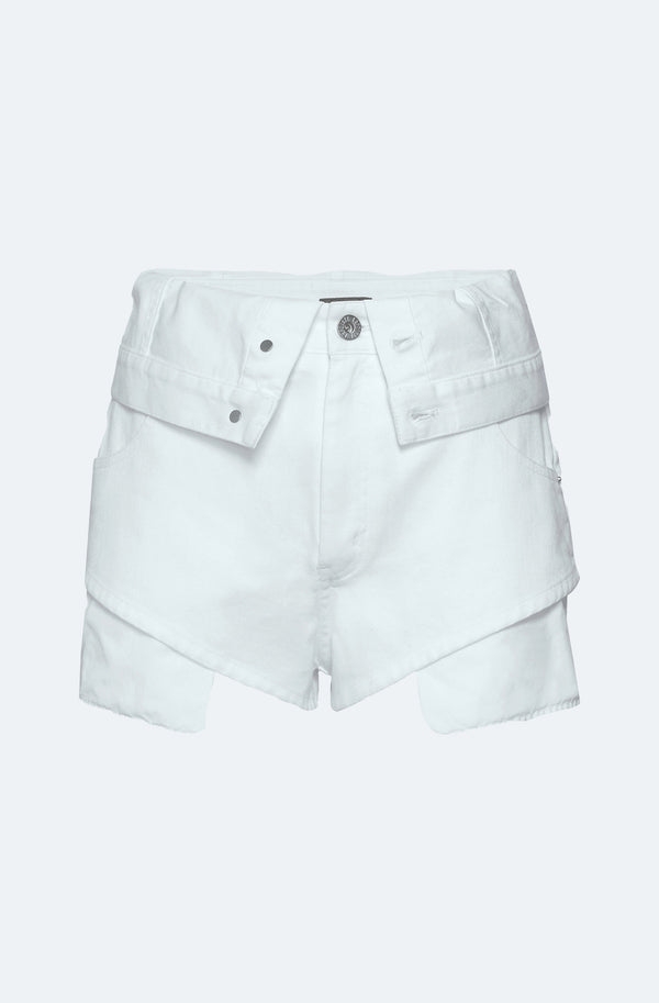Sally Lapointe Stretch Cotton Twill Foldover Short