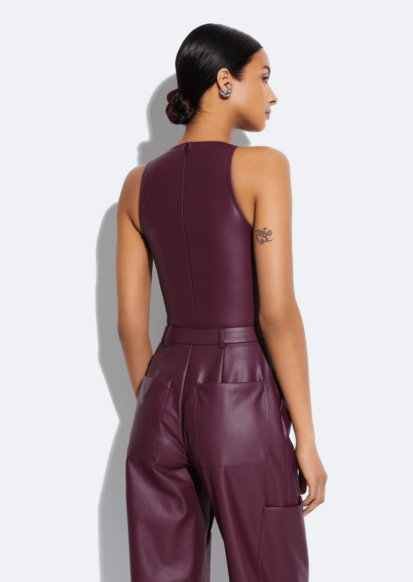 Sally Lapointe Stretch Faux Leather Bodysuit
