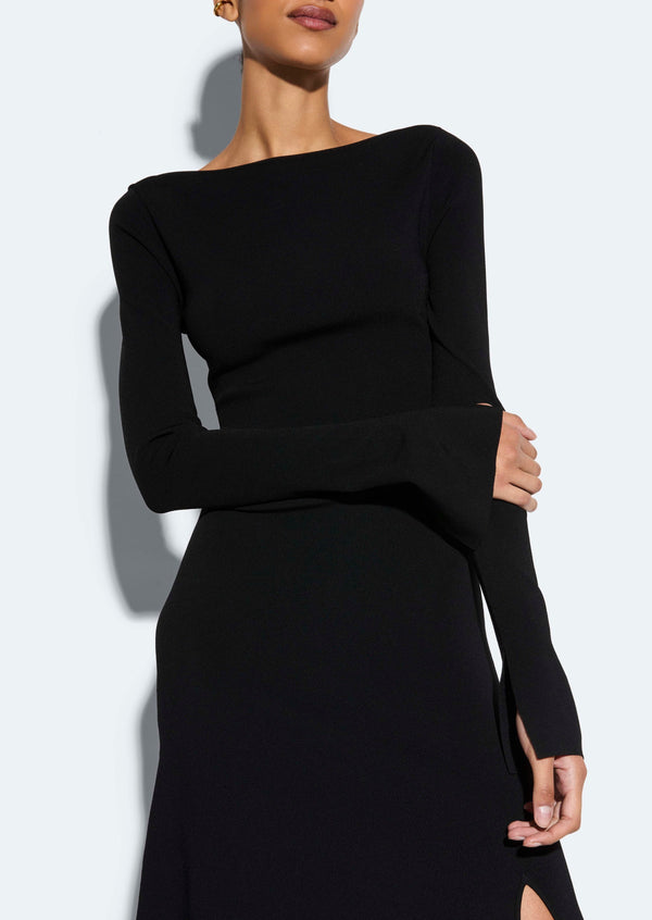 Sally Lapointe Viscose Boatneck Dress