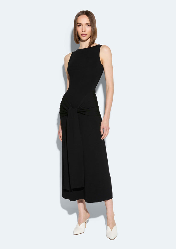Sally Lapointe Viscose Waist Tie Dress