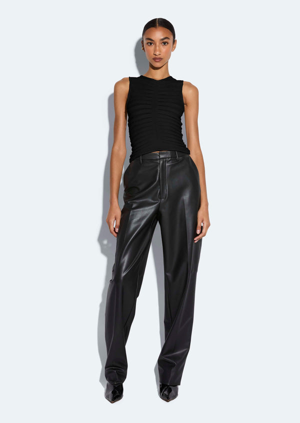 sally lapointe Viscose Wide Ribbed Tank Top