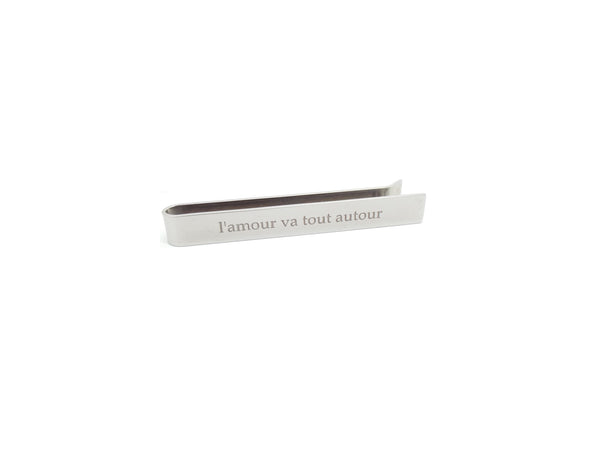 salome designs Bridal Collection For Him Tie Clip - L'Amour Va Tout Autour