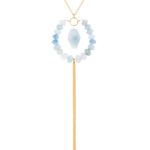 salome designs Bridal Collection Geo Aquamarine Necklace