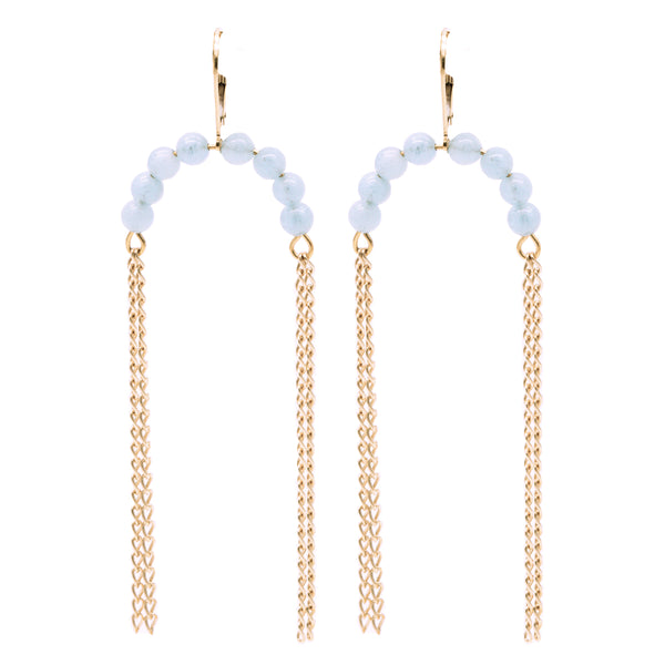 salome designs Bridal Collection Nola Aquamarine Earrings