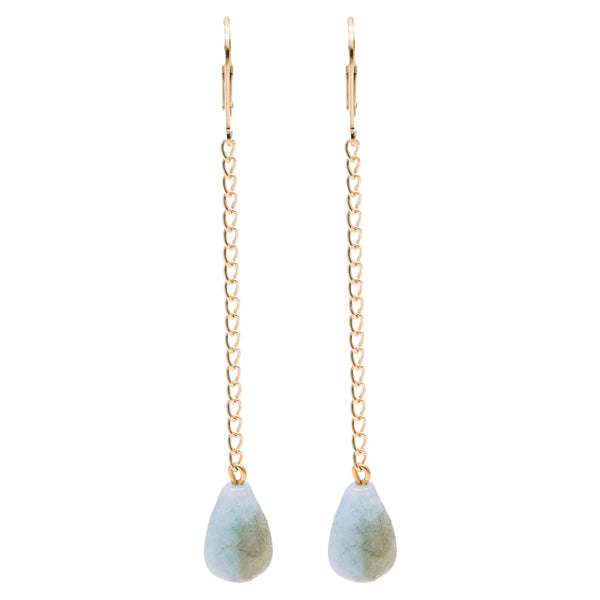 salome designs Bridal Collection Swing Aquamarine Earrings