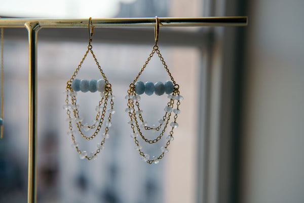 Salome Designs Bridal Collection Tilly Aquamarine Earrings