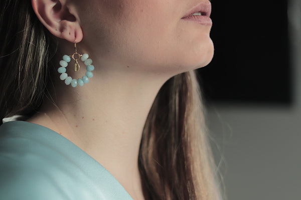 Salome Designs Bridal Collection Tribal Aquamarine Earrings