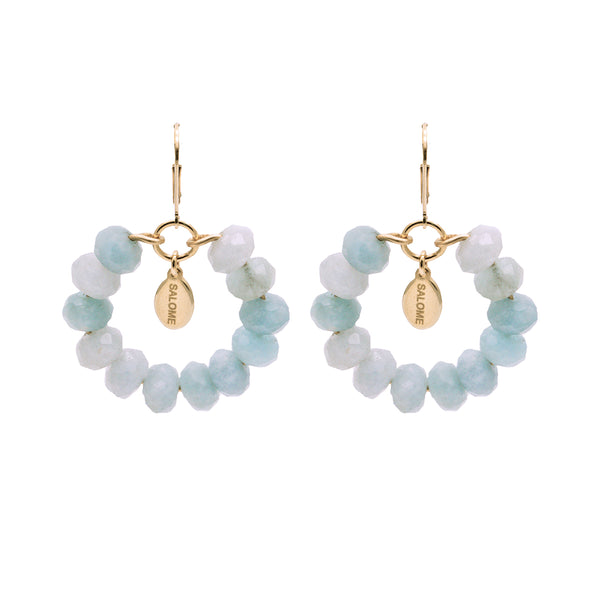 salome designs Bridal Collection Tribal Aquamarine Earrings