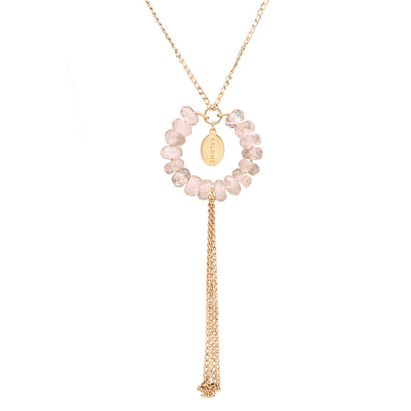 salome designs Bridal Collection Tribal Rose Quartz Necklace