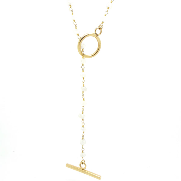 salome designs Lebialem Highland Moonstone Lariat Necklace