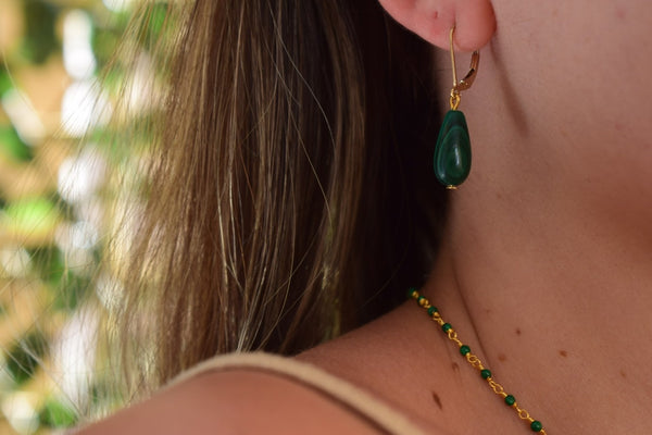 Salome Designs Penelope ‘Girl With A Malachite’ Earrings