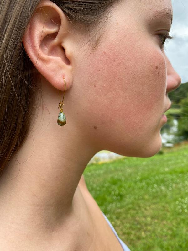 salome Designs African Turquoise Drop Earrings