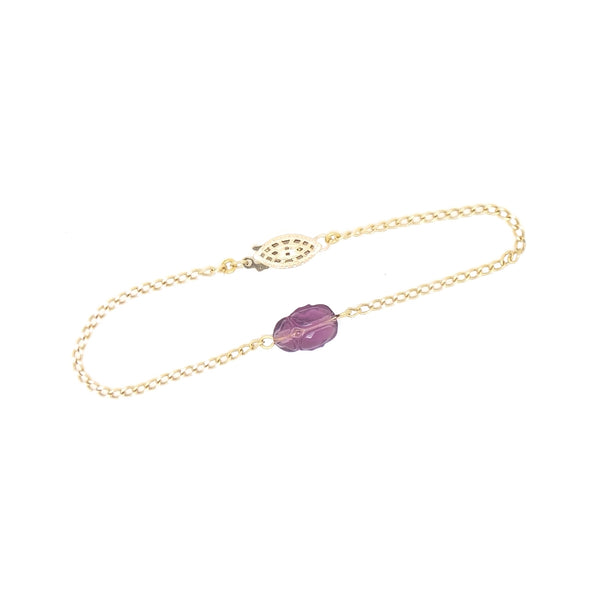 salome designs Amethyst Scarab Bracelet