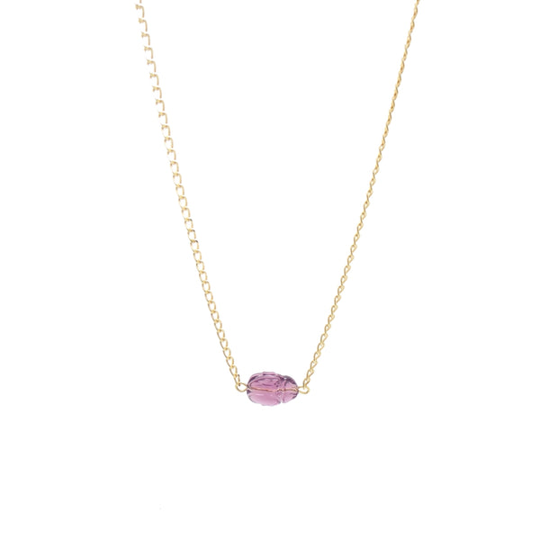 salome designs Amethyst Scarab Necklace