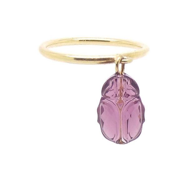 salome designs AMETHYST SCARAB RING