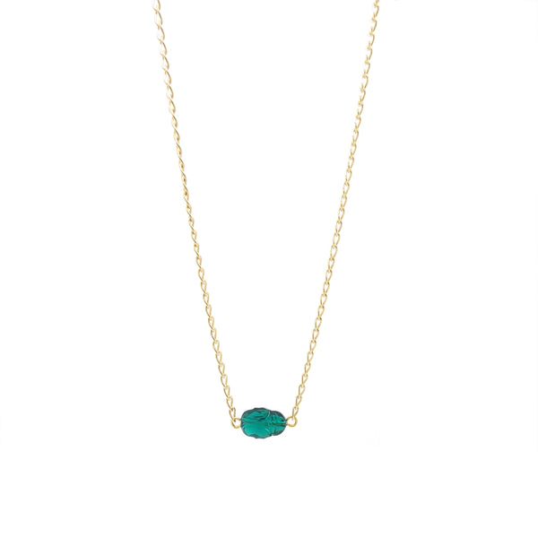 salome designs EMERALD SCARAB NECKLACE