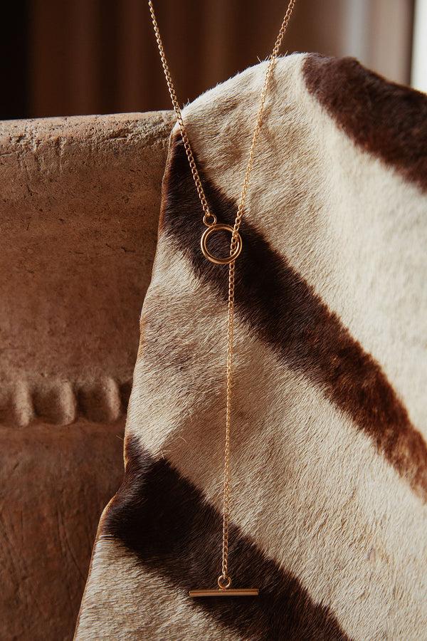 Salome Designs Gold Lariat Necklace