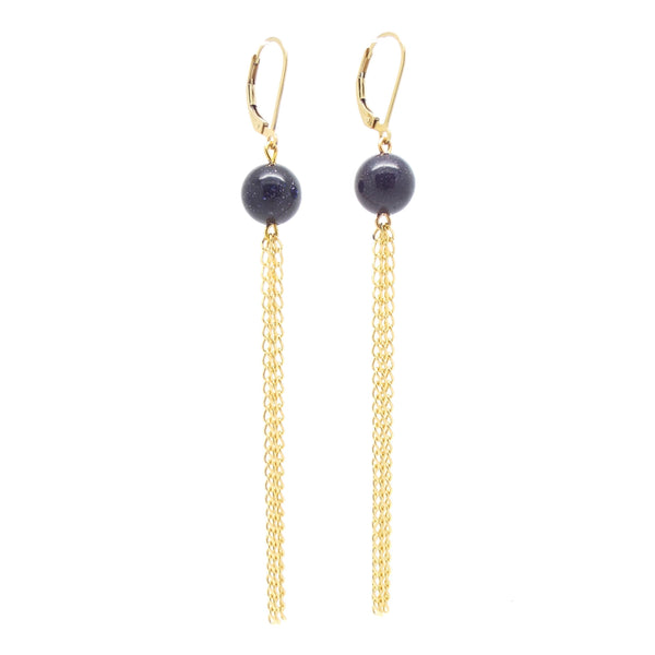 salome designs Goldstone drop fringe